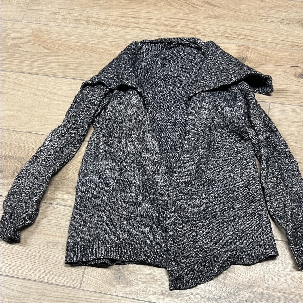 Theory Charcoal Knit Cardigan